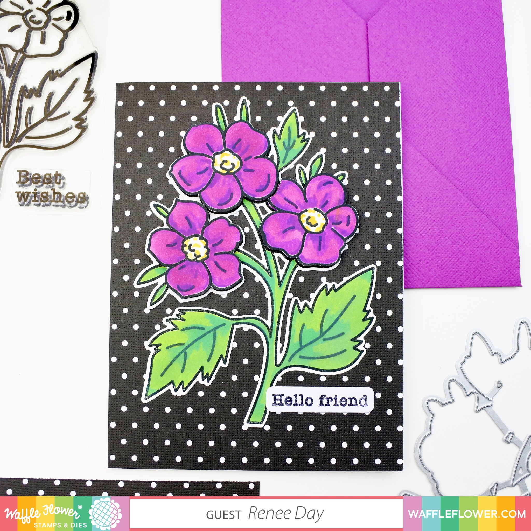 Sketched Hawthorn Matching Die – WaffleFlower.com