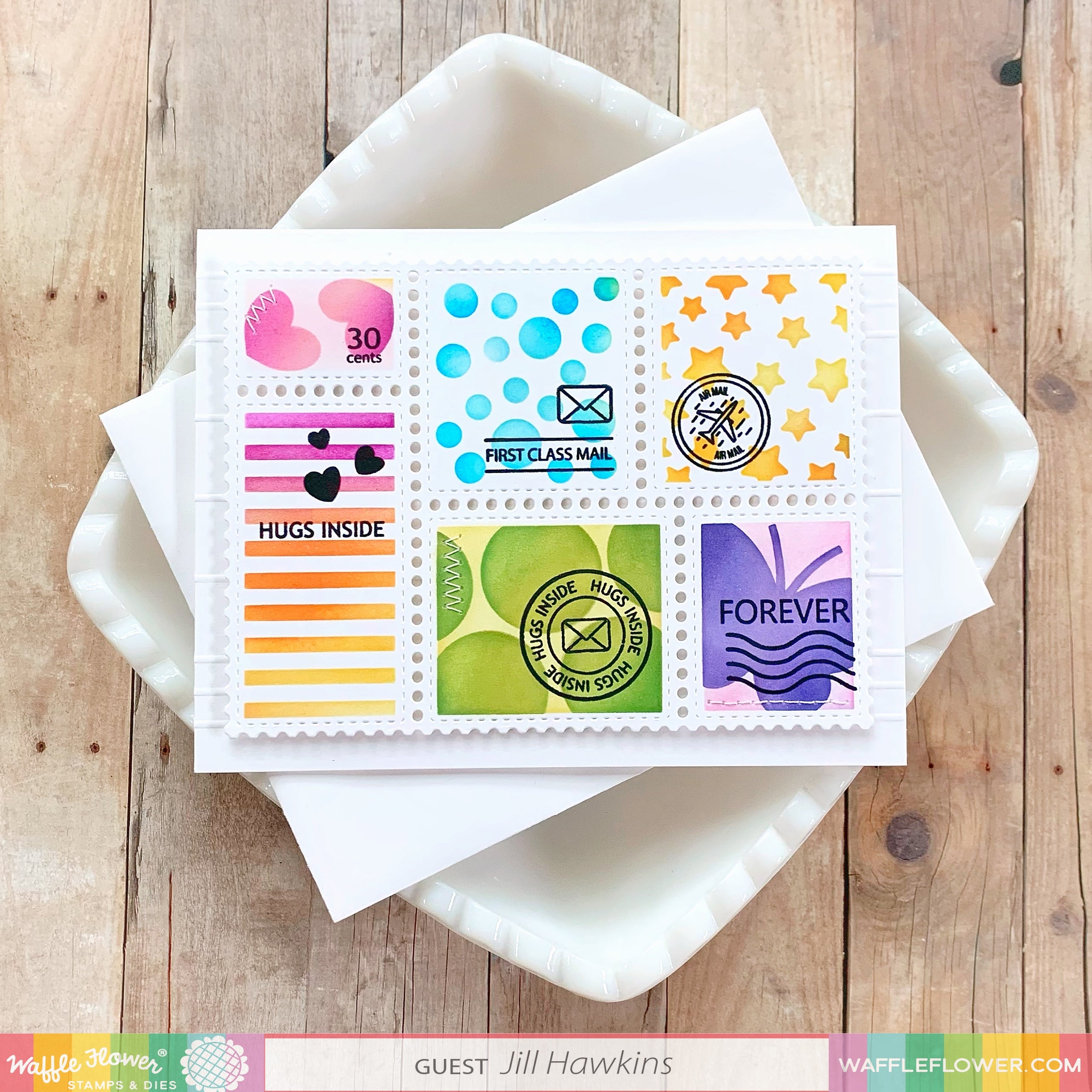 Waffle Flower: Postage Collage | Stamp 421381