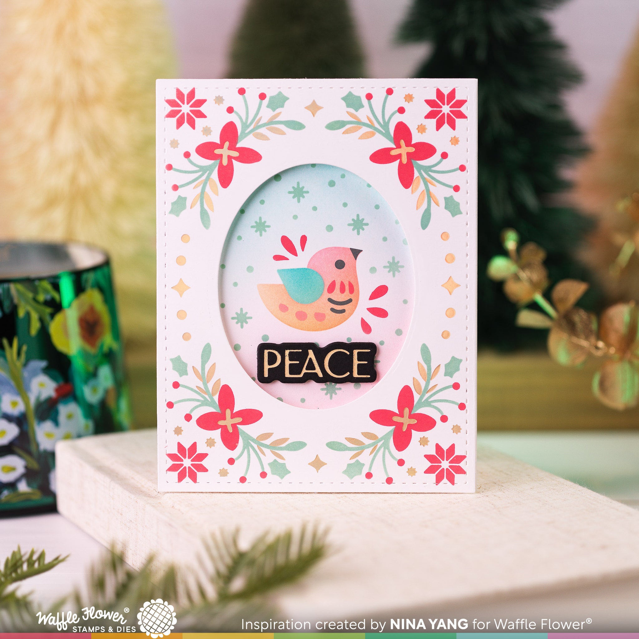 Folk Art Frame Foil Plate – WaffleFlower.com