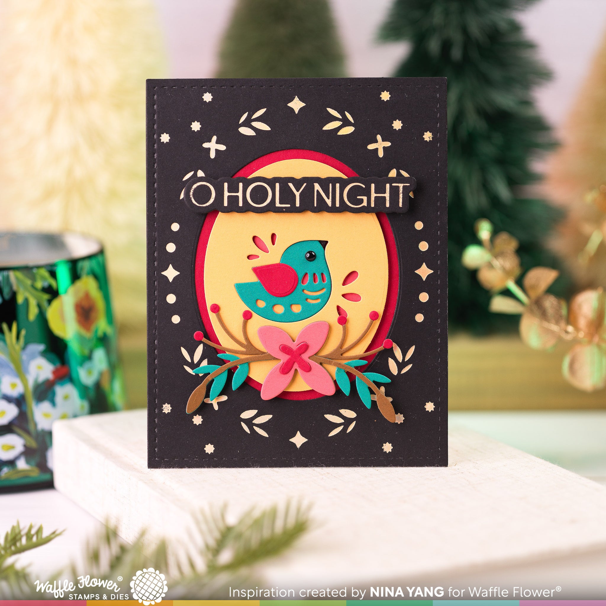 Elegant Christmas Foil Plate – WaffleFlower.com