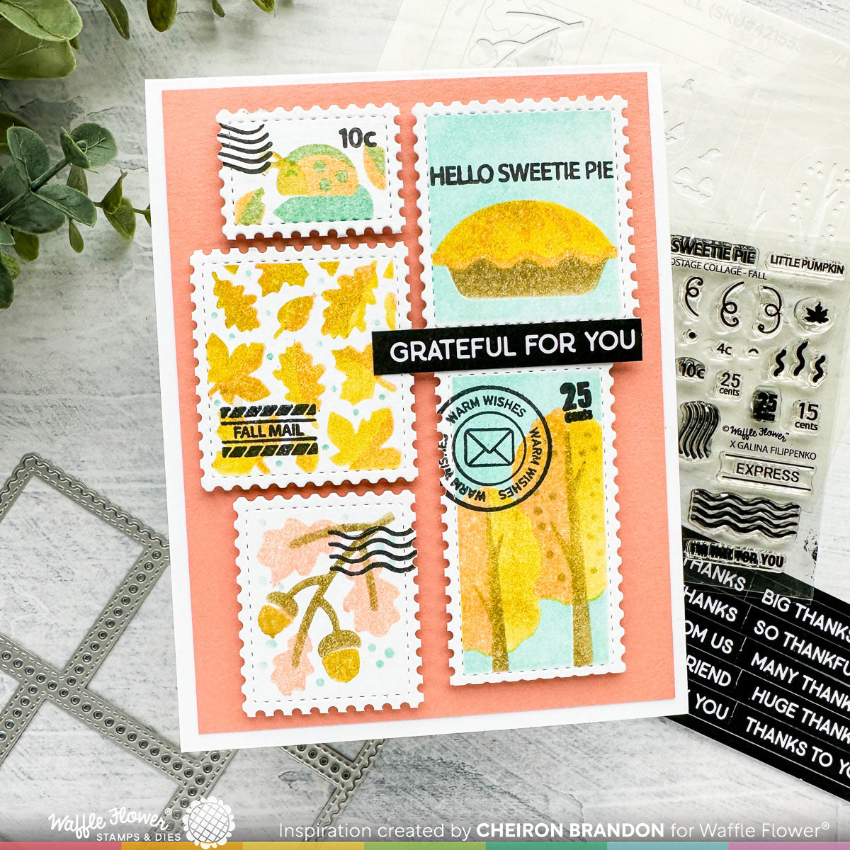 Postage Collage for Fall Stamp Set – WaffleFlower.com