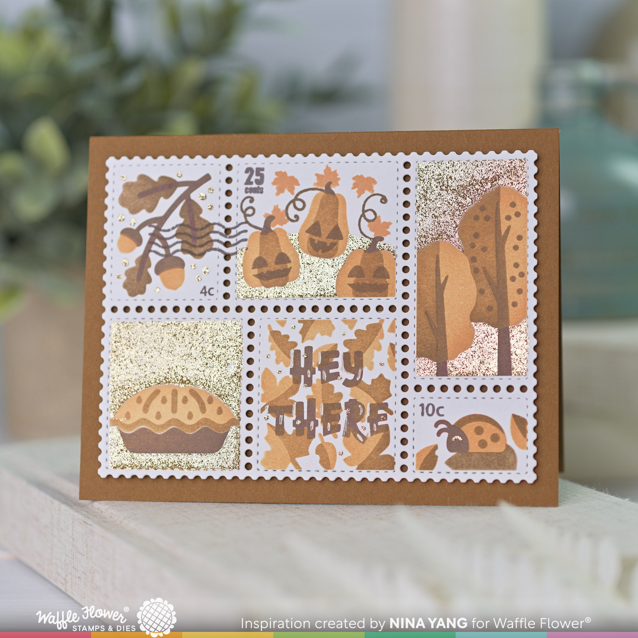 Waffle Flower Crafts - Clear Photopolymer Stamps - Postage Collage