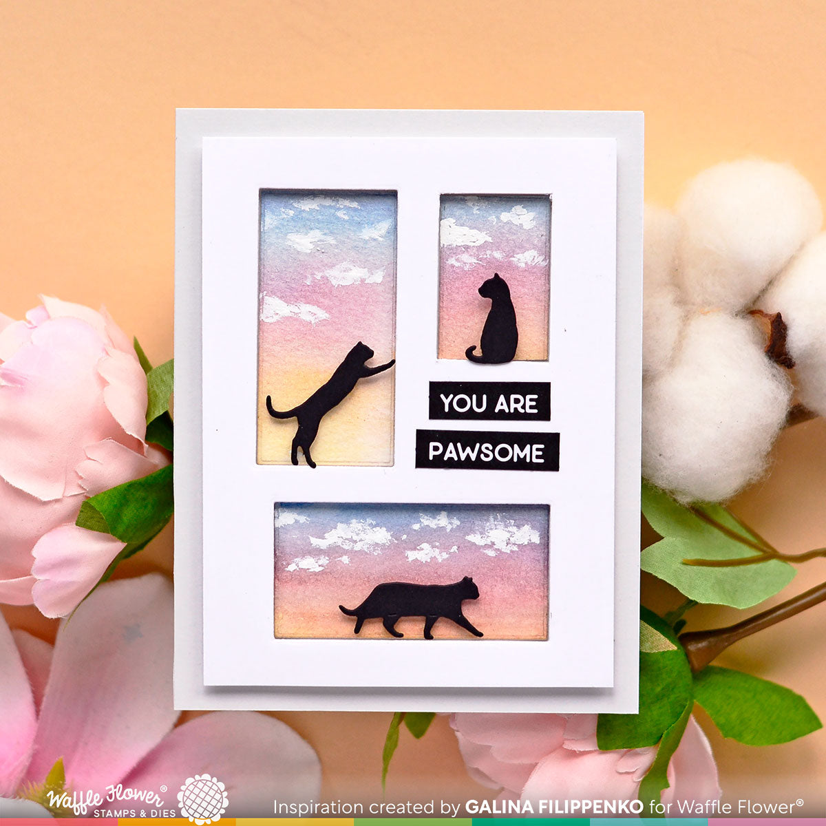 cattitude-die-waffleflower-com for Free Printable Cat Sympathy Cards Cattitude Die – WaffleFlower.com for Free Printable Cat Sympathy Cards