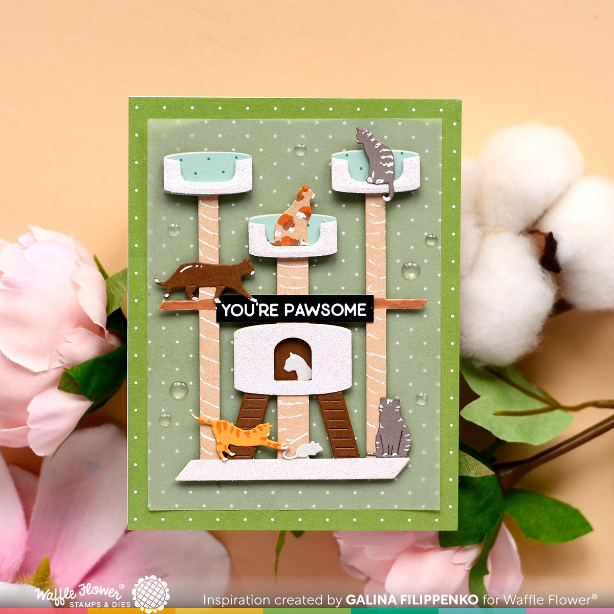 Cat Tree House Die – WaffleFlower.com