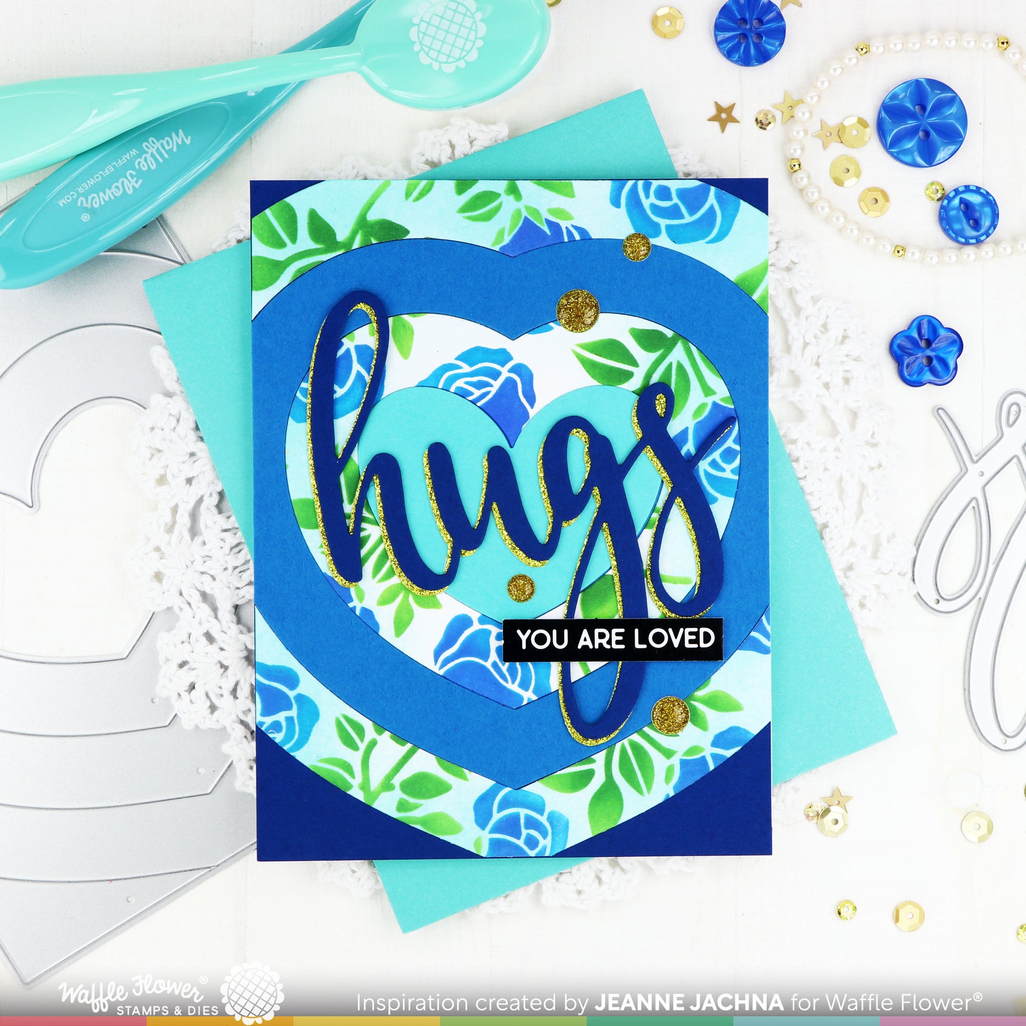 Gradient Heart Panel Die – WaffleFlower.com