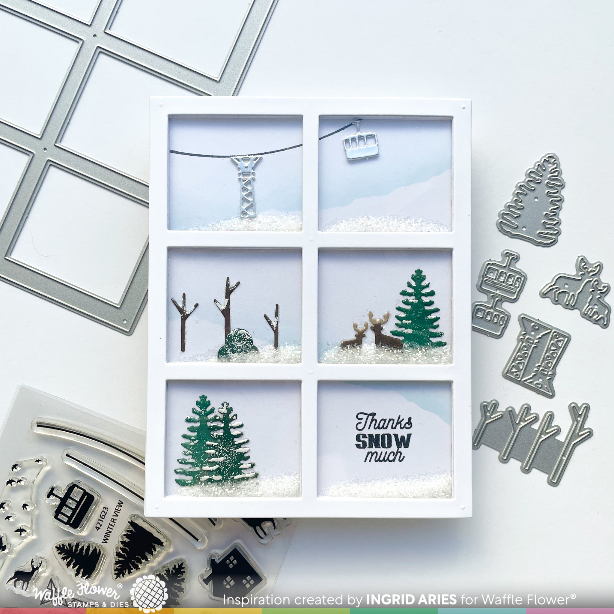 Postage Collage Winter View Stamp Set – WaffleFlower.com