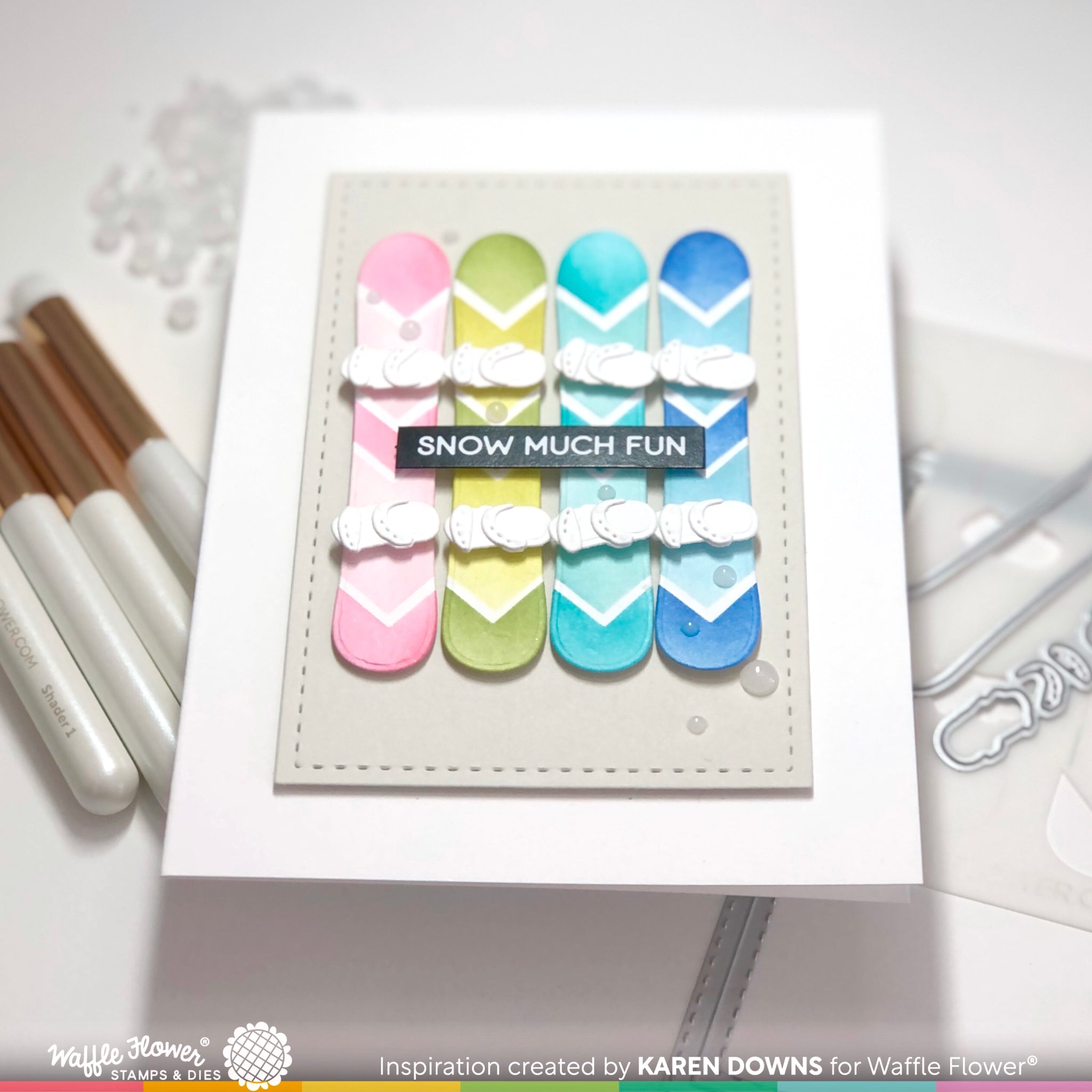 A6 Stitched Rectangles Die – WaffleFlower.com