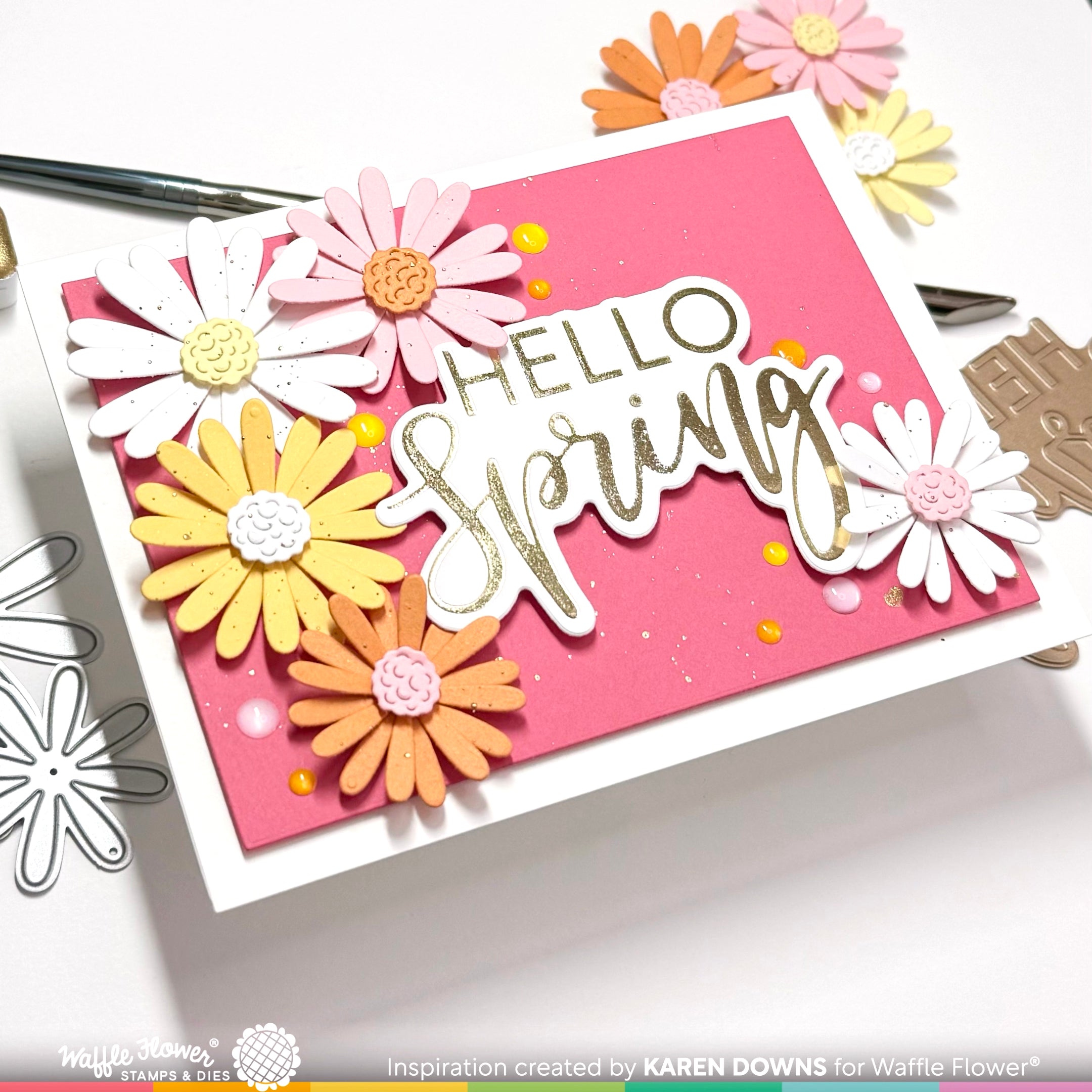 Hello Spring Word Hello Spring Word Die – WaffleFlower.com