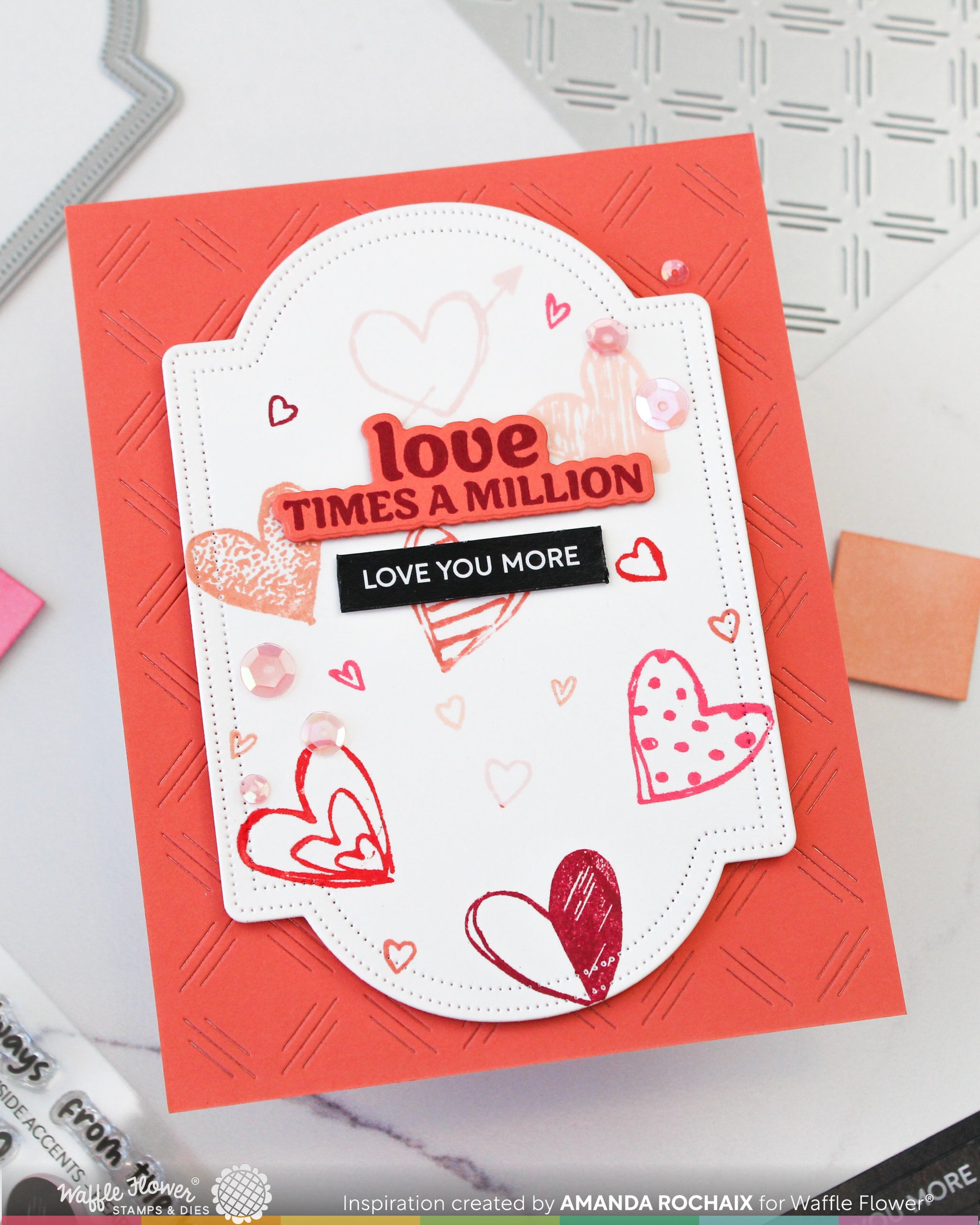 Love You More Sentiments Stamp Set – WaffleFlower.com