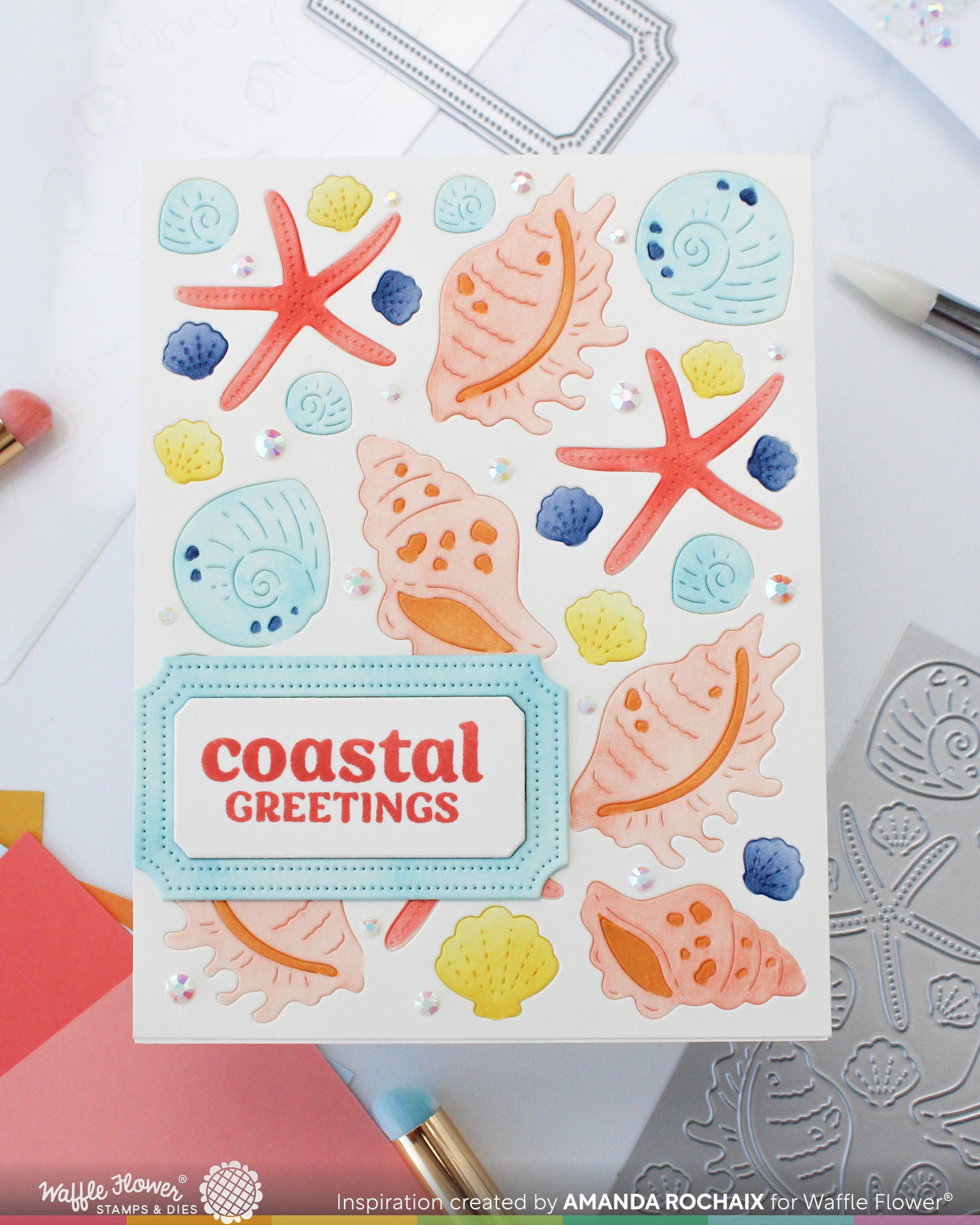 Seashell Die-n-stencil – WaffleFlower.com