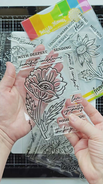 Sketched Poppy Coloring Stencil – WaffleFlower.com