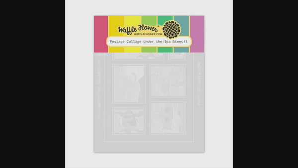 Postage Collage Under the Sea Stencil – WaffleFlower.com