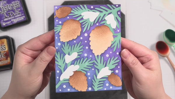 Snowcapped Pinecone Details Stamp Set – WaffleFlower.com