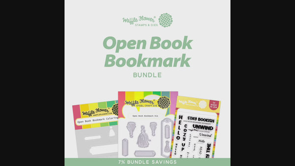 Open Book Bookmark Die – WaffleFlower.com