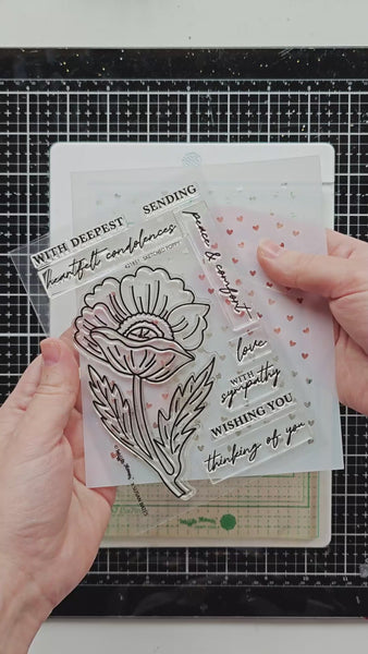 Sketched Poppy Coloring Stencil – WaffleFlower.com