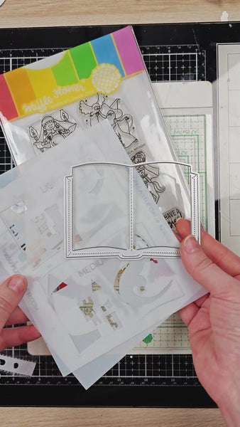 Open Book Dragon Castle Stencil – WaffleFlower.com