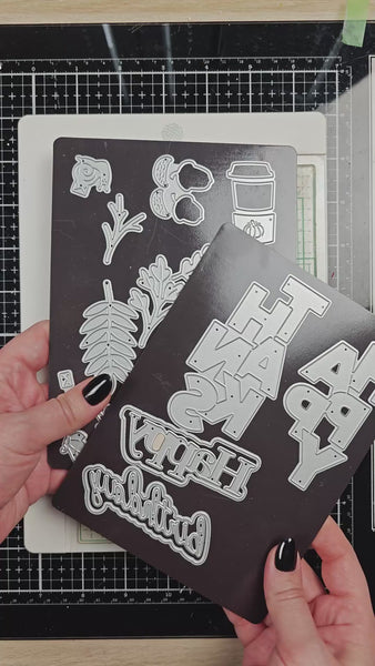 Overlapping Vertical Thanks Word Die – WaffleFlower.com