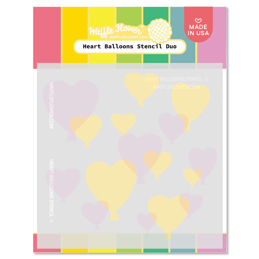 Heart Balloons Stencil Duo – WaffleFlower.com