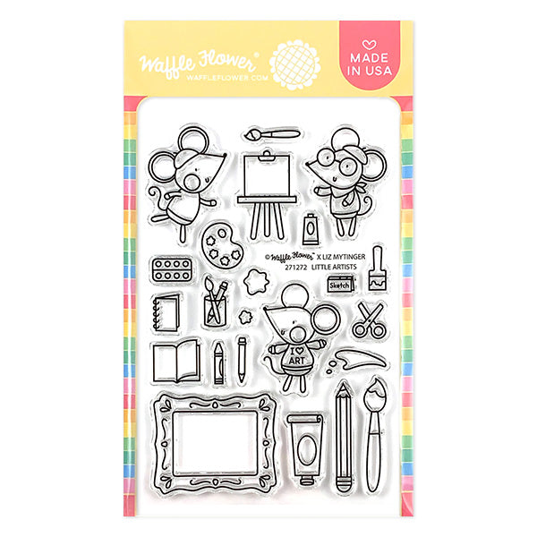 Waffle Flower Crafts Clear Stamps 4x6 Little Artists