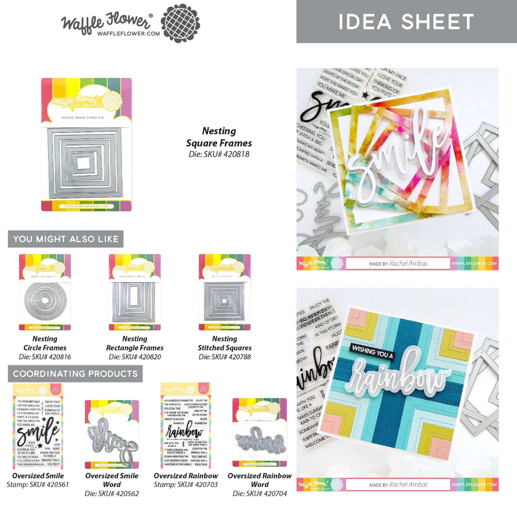 Square Frame Die Nesting Square Frames Die – WaffleFlower.com