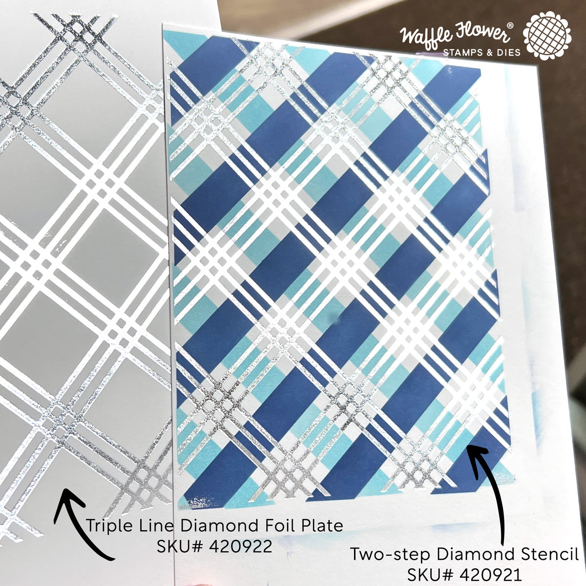 Two-step Diamond Stencil – WaffleFlower.com
