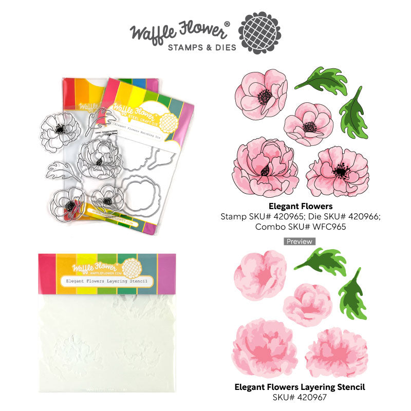 Elegant Flowers Stamp Set
