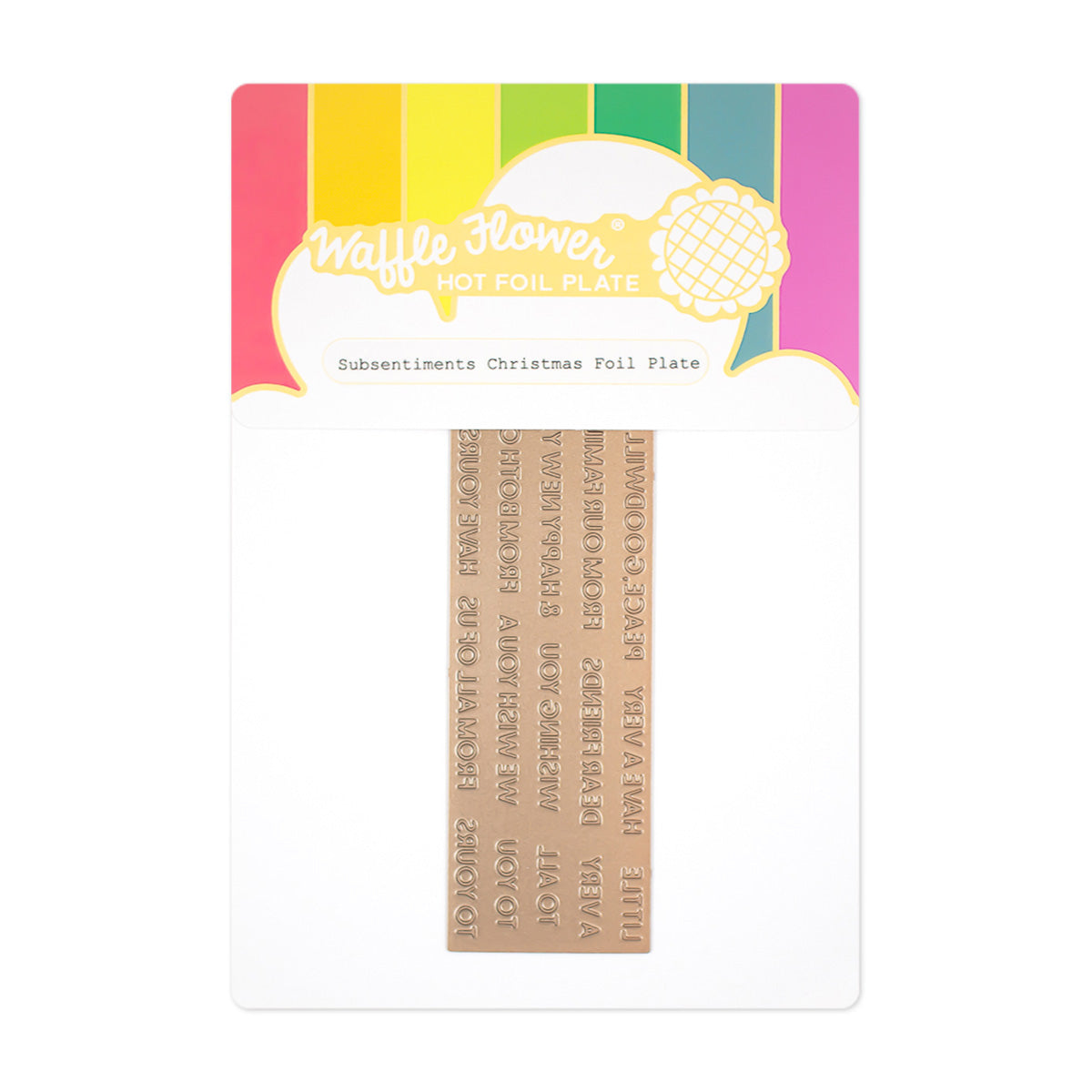 Subsentiments Christmas Foil Plate – WaffleFlower.com