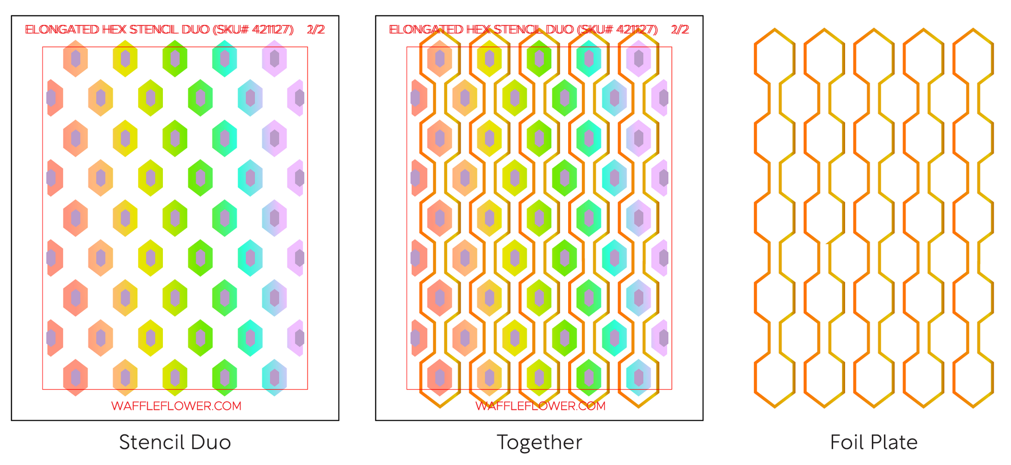 Elongated Hex Foil Plate – WaffleFlower.com