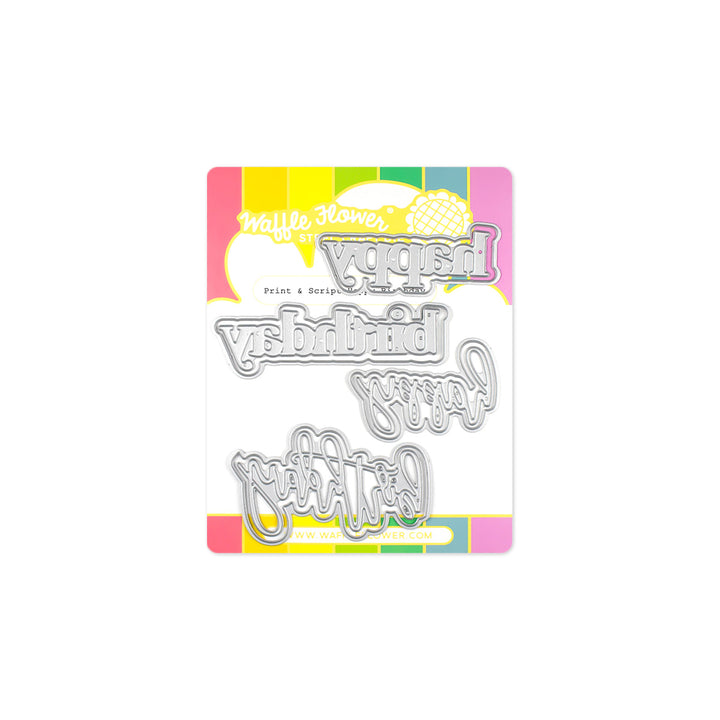 Print and Script Happy Birthday Print and Script Happy Birthday