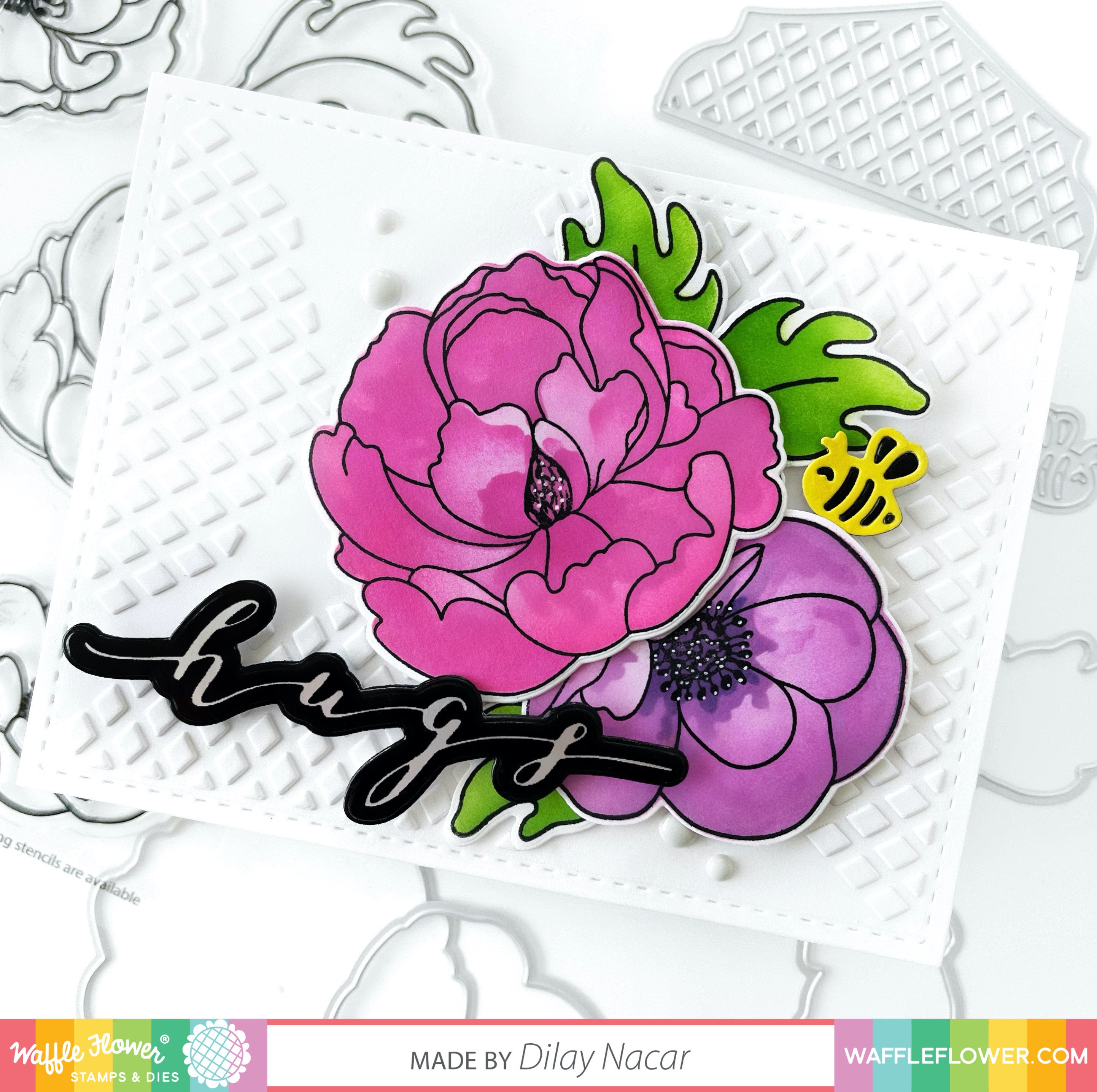 Waffle Flower Crafts - Clear Photopolymer Stamps - Elegant Flowers
