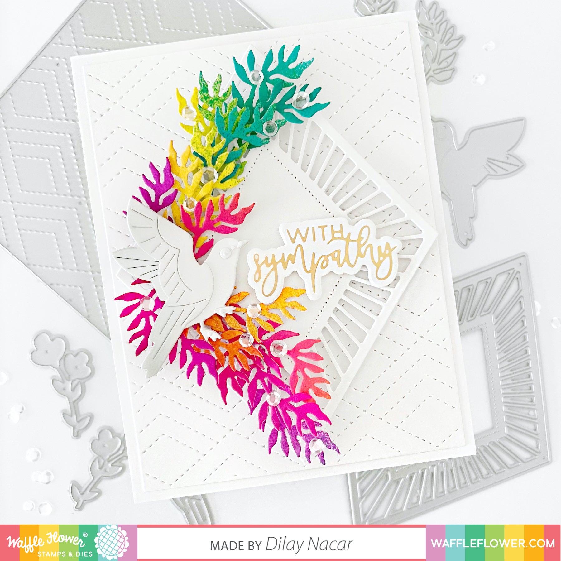 Waffle Flower Little Birdie Sentiments Clear Stamps 421213