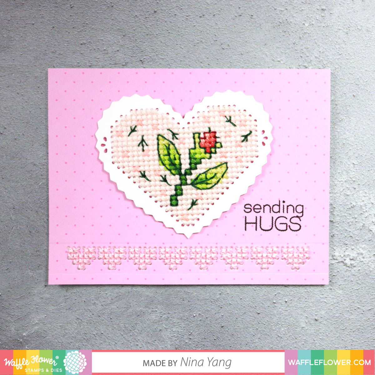 Waffle Flower Stitchable Pinking Rectangle Die 310412