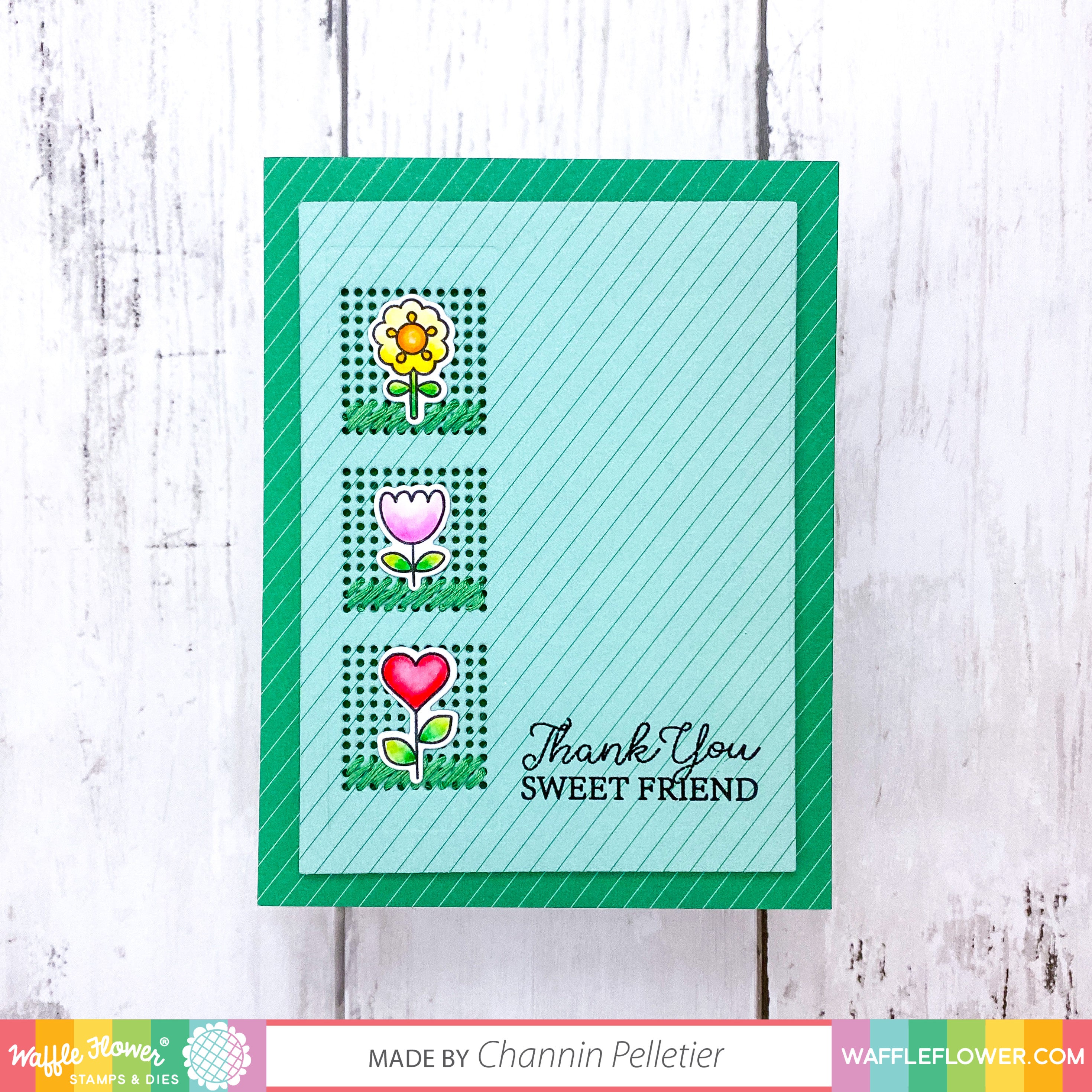 Waffle Flower Stitchable Pinking Rectangle Die 310412