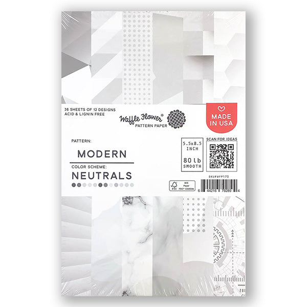 Waffle Flower Modern - Neutrals Paper Pad, WFP170