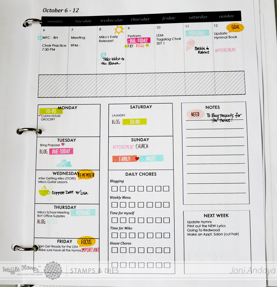 Staying Organized with a Planner Stamp Set –
